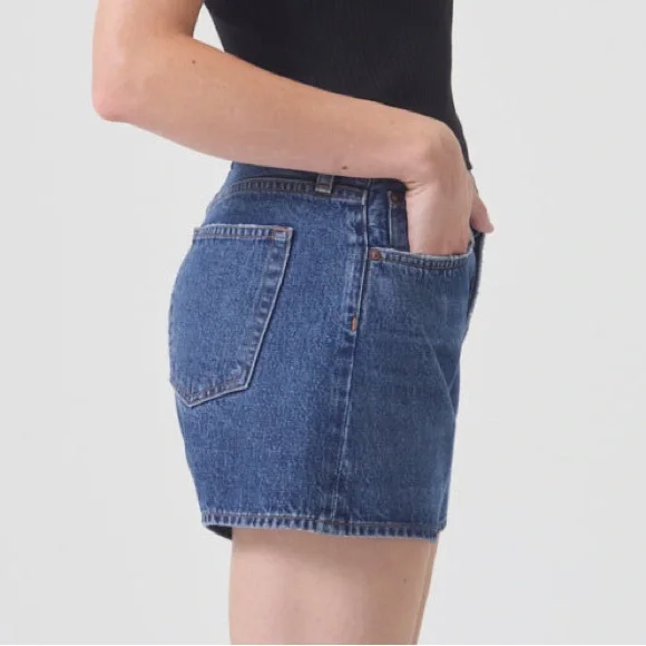 Agolde Parker Long Denim Shorts – Enamour - Picture 3 of 11